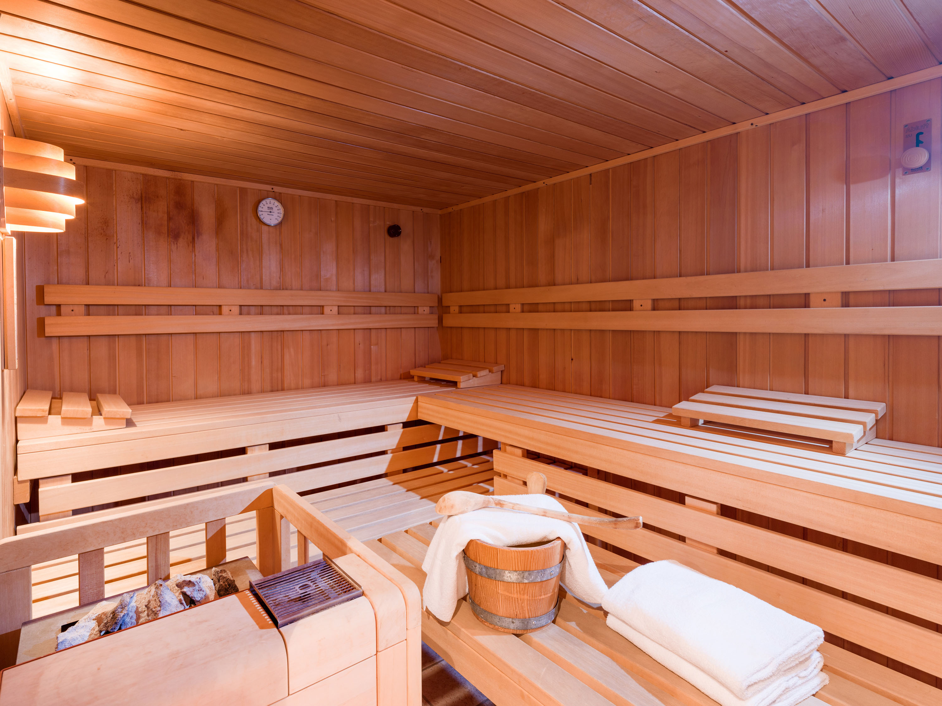 Innenansicht der Sauna im Schedererhaus